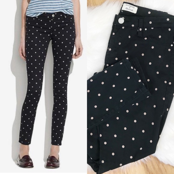 polka dot skinny jeans